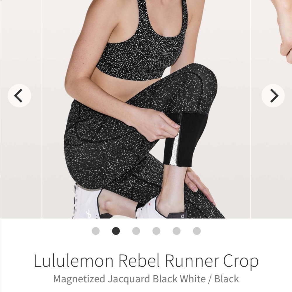 NWOT lululemon Rebel Runner crops, size 4, 23”